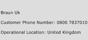 Braun UK Phone Number Customer Service