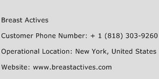 Breast Actives Phone Number Customer Service