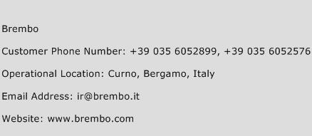 Brembo Phone Number Customer Service