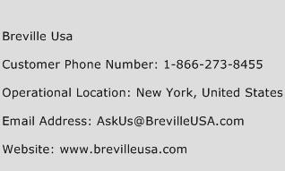 Breville USA Phone Number Customer Service