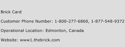 Brick Card Phone Number Customer Service