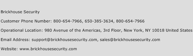 BrickHouse Security Phone Number Customer Service
