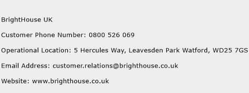 BrightHouse UK Phone Number Customer Service