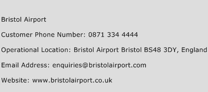 Bristol Airport Phone Number Customer Service