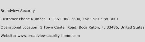 Broadview Security Phone Number Customer Service