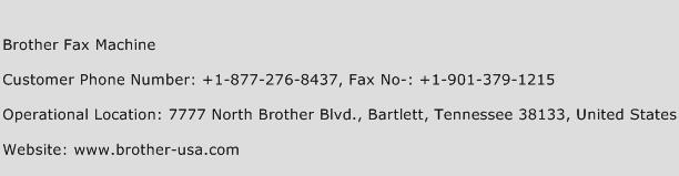 Brother Fax Machine Phone Number Customer Service