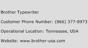 Brother Typewriter Phone Number Customer Service