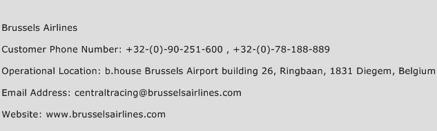 Brussels Airlines Phone Number Customer Service