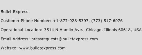 Bullet Express Phone Number Customer Service
