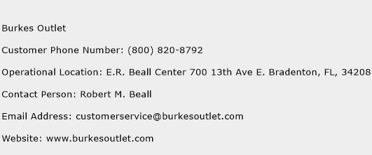 Burkes Outlet Phone Number Customer Service