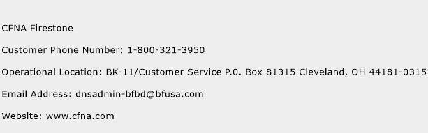 CFNA Firestone Phone Number Customer Service