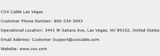 COX Cable Las Vegas Phone Number Customer Service