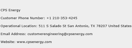 CPS Energy Contact Number | CPS Energy Customer Service Number | CPS Energy Toll Free Number