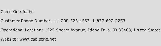 Cable One Idaho Phone Number Customer Service