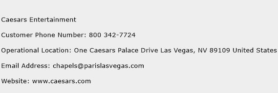 Caesars Palace Phone Number