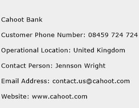 Cahoot Bank Phone Number Customer Service