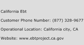 California EBT Phone Number Customer Service