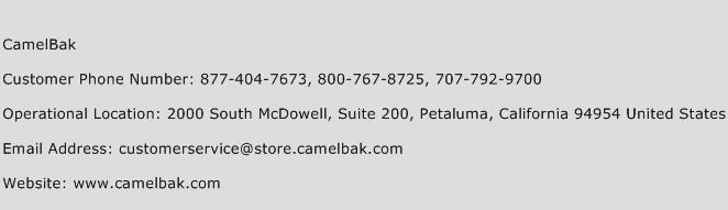 CamelBak Phone Number Customer Service