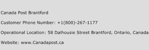 Canada Post Brantford Phone Number Customer Service