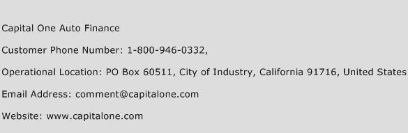 capital one auto finance address