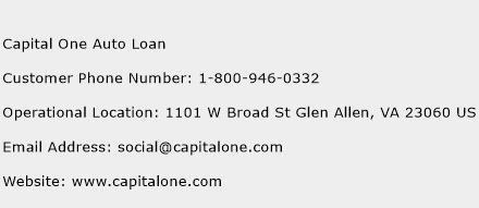 Capital One Auto Loan Number | Capital One Auto Loan Customer Service Phone Number | Capital One ...
