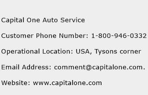 capital one auto finance customer service number