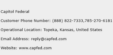 Capitol Federal Phone Number Customer Service