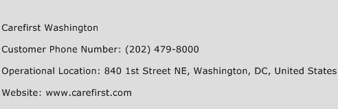 Carefirst Washington Phone Number Customer Service