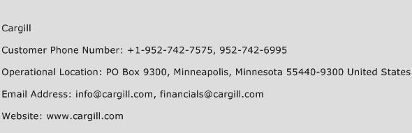 Cargill Phone Number Customer Service