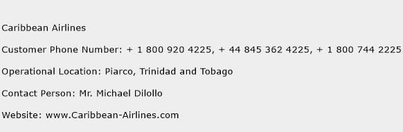 Caribbean Airlines Phone Number Customer Service