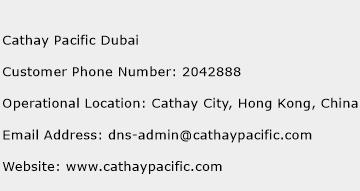 Cathay Pacific Dubai Phone Number Customer Service