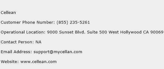 Cellean Phone Number Customer Service