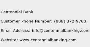 Centennial Bank Phone Number Customer Service
