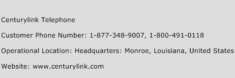 Centurylink Telephone Phone Number Customer Service