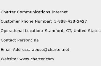 Charter Communications Internet Phone Number Customer Service