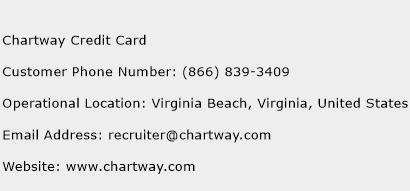 Chartway Credit Card Phone Number Customer Service