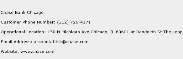 Chase Bank Chicago Phone Number Customer Service