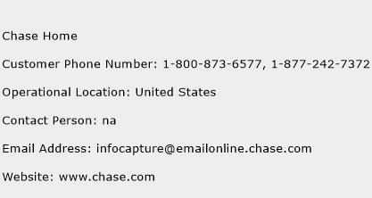 Chase Home Phone Number Customer Service