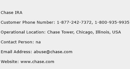 Chase IRA Phone Number Customer Service