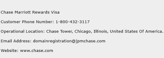 Chase Marriott Rewards Visa Phone Number Customer Service