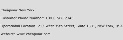 Cheapoair New York Phone Number Customer Service