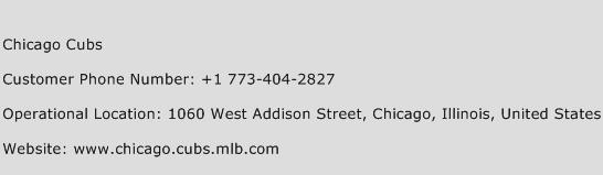 Chicago Cubs Phone Number Customer Service