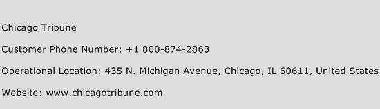 Chicago Tribune Phone Number Customer Service