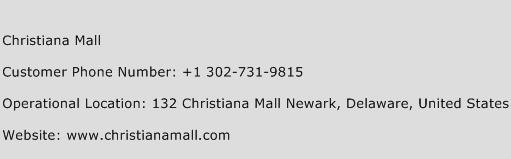 Christiana Mall Phone Number Customer Service