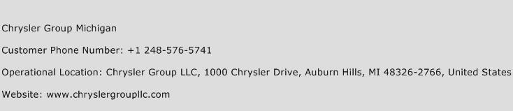 Chrysler Group Michigan Phone Number Customer Service