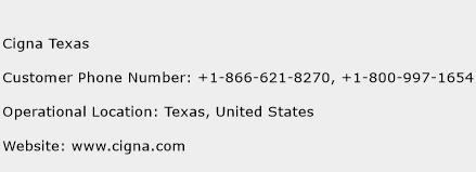 Cigna Texas Phone Number Customer Service
