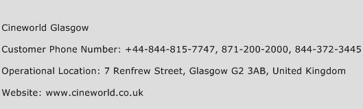 Cineworld Glasgow Phone Number Customer Service