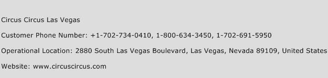 Circus Circus Las Vegas Phone Number Customer Service