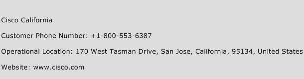 Cisco California Phone Number Customer Service