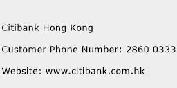 Citibank Hong Kong Phone Number Customer Service